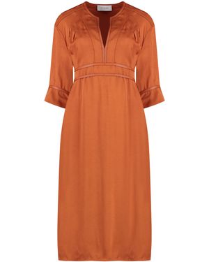 Yves Salomon Crepe Dress - Orange