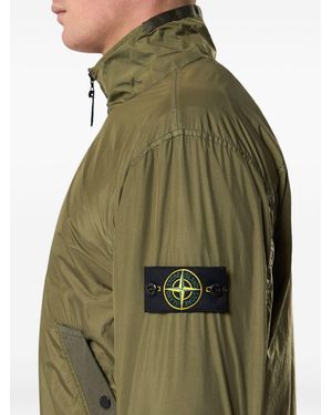 Stone Island Wool And Nylon Bomber Jacket - Green