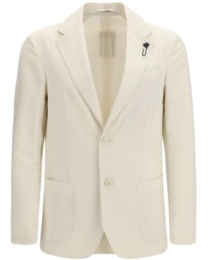 Lardini Single-Breasted Blazer - White