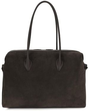 Yuzefi Shoulder Duffle Bag Brioche Suede - Black