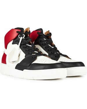 Buscemi Air Jon High Padlock Trainers Shoes - White