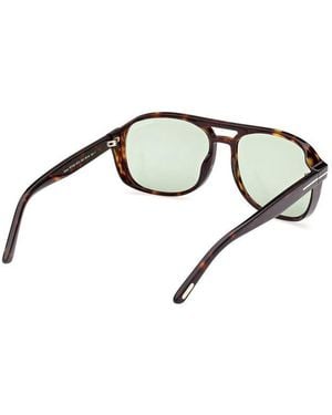 Tom Ford Sunglasses-Havana Acetate Eyewear - Black