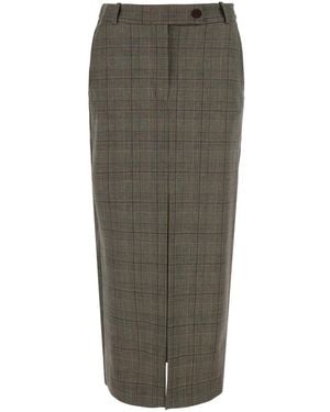 Pinko Skirt Wool-Blend Polyester - Green