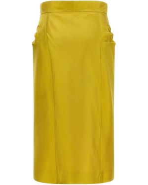 Valentino Skirts Seta - Yellow