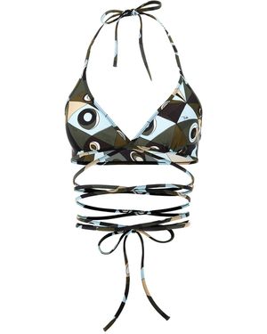 PUCCI Emilio Triangle Bikini Top - Metallic