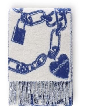 Acne Studios Scarfs Responsible Wool - Blue