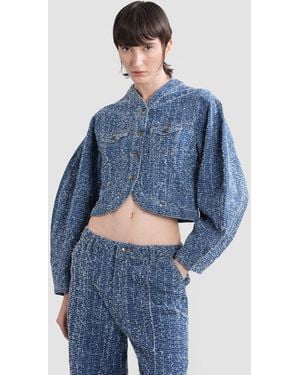 ROTATE BIRGER CHRISTENSEN Denim Jackets - Blue