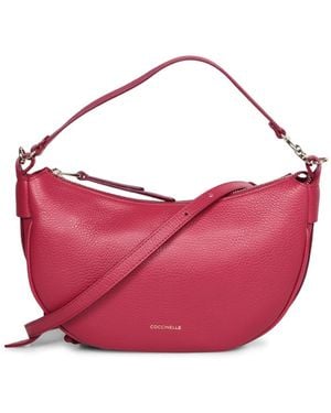 Coccinelle Ceasy Hobo Mini Sangria Bag - Pink