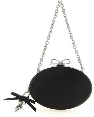 Self-Portrait Polyester Clutch Bag - Black