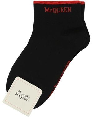 Alexander McQueen Stretch Cotton Blend Socks - Black