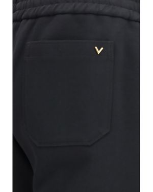 Valentino Cotton Joggers Cotton; Polyester Pant - Blue