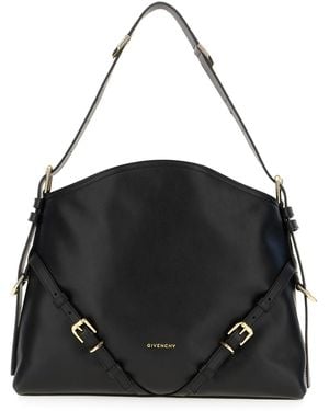 Givenchy Leather Medium Voyou Shoulder Bag - Black