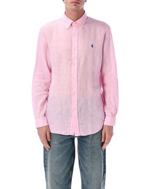 Polo Ralph Lauren Custom-Fit Linen Shirt - Pink