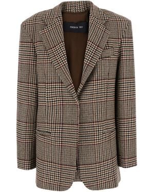 FEDERICA TOSI Blazer Galles Wool-Blend Blazers - Brown