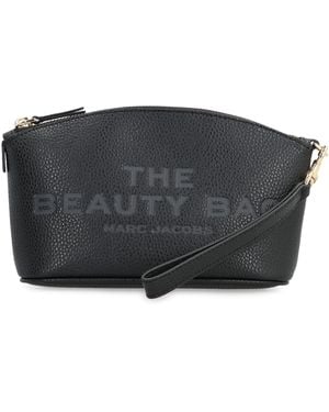 Marc Jacobs Makeup Bag The Beauty Leather Cow Hide Make Up - Black