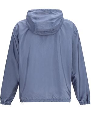 Prada Down Jacket Re-Nylon Reversible Camel-Aviation Recycled Polyamide Padded - Blue