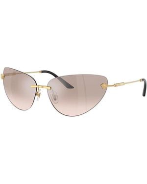 Versace Sunglasses Cat Eye Rimless, Frame And Mirror Lens Ve22811002-8Z - Pink
