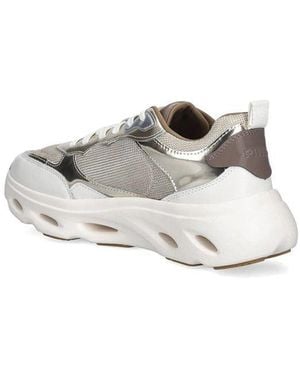 Pinko Pinko Metallic Mesh Colorblock Sneakers - White