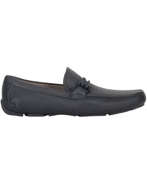 Ferragamo Leather Loafers - Black