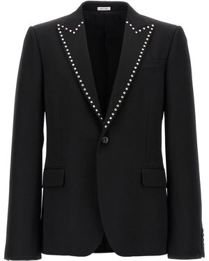 McQueen 'Barathea' Blazer - Black