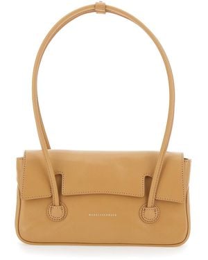 Marge Sherwood Shoulder Bag Glossy Leather Cow - White