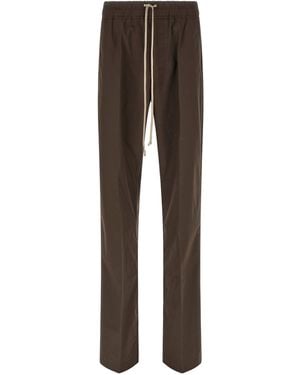 Rick Owens Cotton Casual Trousers - Brown