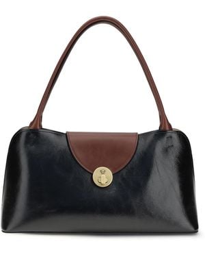Versace Vivian Medium Shoulder Bag+Rosewood- '82 Calf Leather Bos Taurus - Black