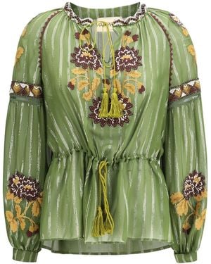 Valentino Lurex Silk Shirt - Green