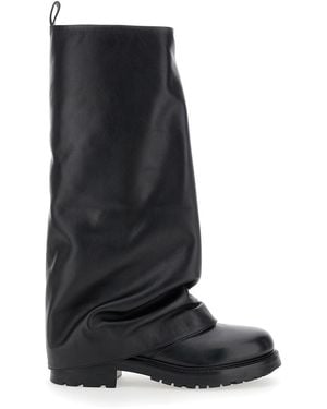 Strategia Ranger Leather Boots - Black