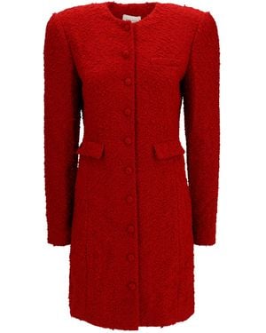 Magda Butrym Short Bouclé Dress - Red