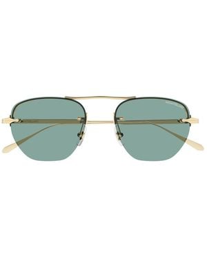 Montblanc Mb0404S Linea Nib Metallo Sunglasses - Green