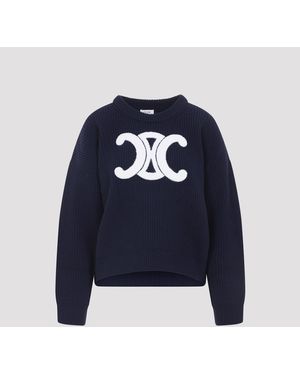 Celine Triomphe Pullover - Blue