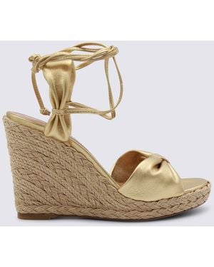 Aquazzura Soft Leather Carina Wedge Espadrillas - Metallic