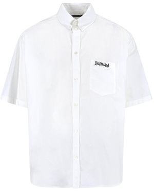 Balenciaga Masking Tape Shirt - White