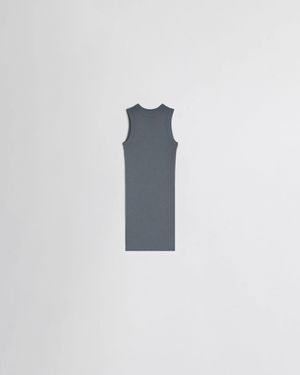 Phoebe Philo Débardeur Côtelé Gris Brume Tank Tops - Blue