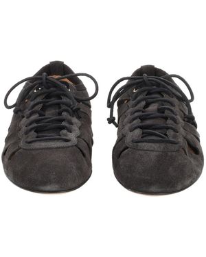 Isabel Marant Ballerina Leyza Leather Calf Shoe - Black