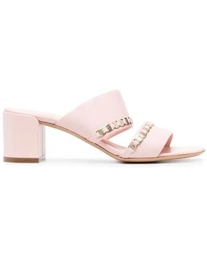 Ferragamo Ferragamo Vara Chain Sandals - Pink