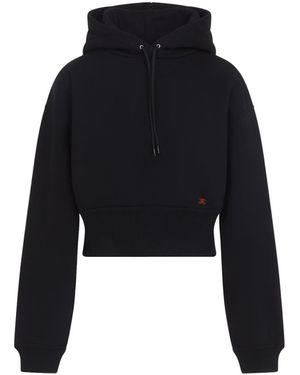 Celine Cropped Hoodie - Black