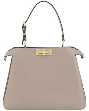 Fendi Peekaboo Handbag - Grey