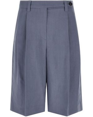 Brunello Cucinelli Viscose Bermuda Shorts - Blue