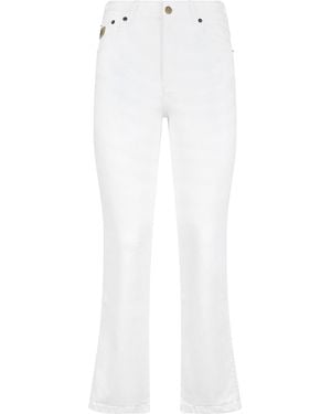 Lois Cropped Denim Jeans - White