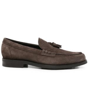 Tod's Suede Tassel Loafers Lining: Calf Leather - Brown