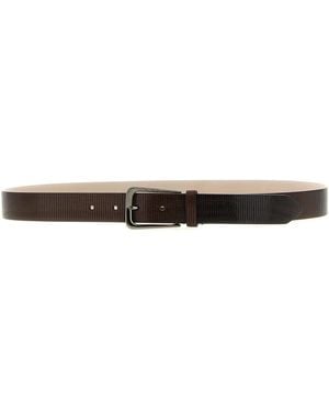 Brunello Cucinelli Leather Regular Belt - White