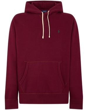 Polo Ralph Lauren Hooded Sweatshirt Cotton Jumpers - Red