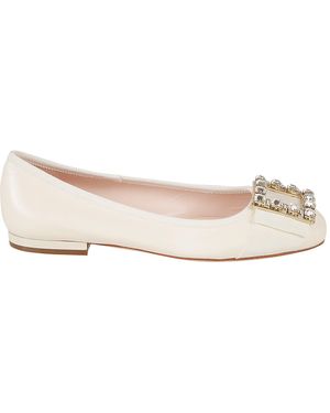 Roger Vivier Vivier Strass Buckle Fall Ballerinas - Natural