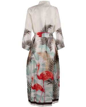 Le Sarte Pettegole Dark Patterned Dress Abiti E Tute Donna - White