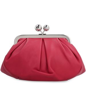 Weekend by Maxmara Pasticcino Leather Clutch - Red