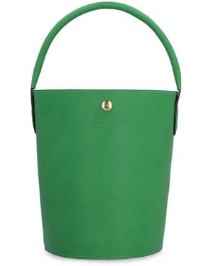 Longchamp Epure S Leather Bucket Bag - Green