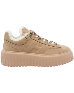 Hogan H-Stripes Sneakers - Natural