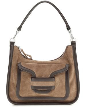 Pierre Hardy Alpha Day Miss Leather Shoulder Bag Suede Calf Bos Taurus - Grey
